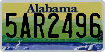 AL license plate 5AR2496
