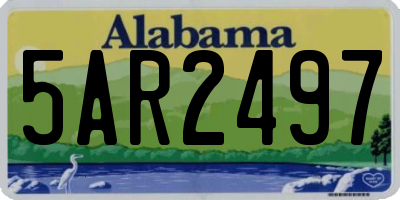 AL license plate 5AR2497