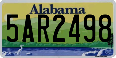 AL license plate 5AR2498