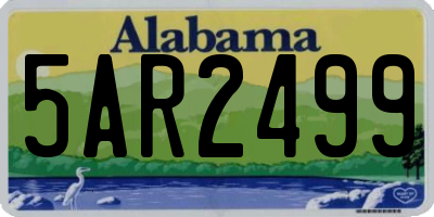AL license plate 5AR2499