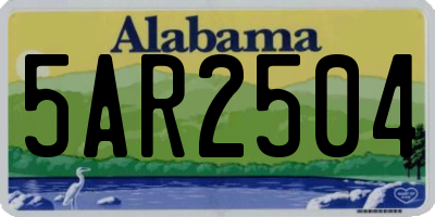 AL license plate 5AR2504