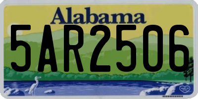 AL license plate 5AR2506