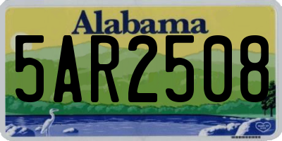 AL license plate 5AR2508
