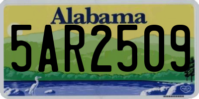 AL license plate 5AR2509
