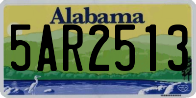 AL license plate 5AR2513