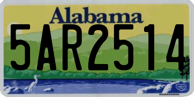 AL license plate 5AR2514
