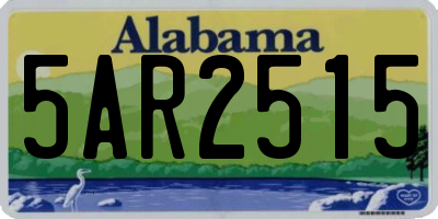 AL license plate 5AR2515