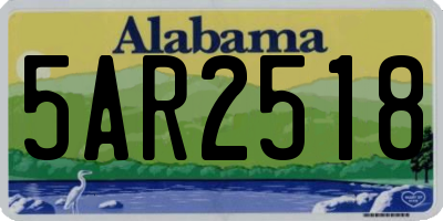 AL license plate 5AR2518
