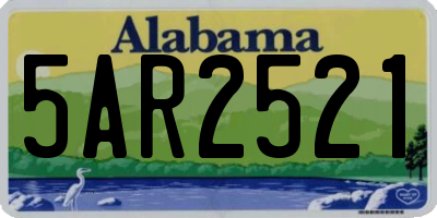 AL license plate 5AR2521