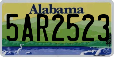 AL license plate 5AR2523