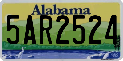 AL license plate 5AR2524