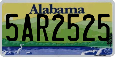AL license plate 5AR2525