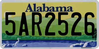 AL license plate 5AR2526