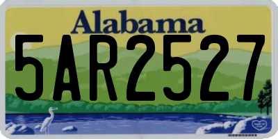 AL license plate 5AR2527