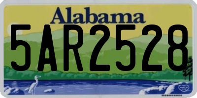 AL license plate 5AR2528