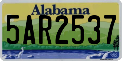 AL license plate 5AR2537
