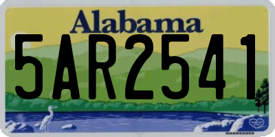 AL license plate 5AR2541