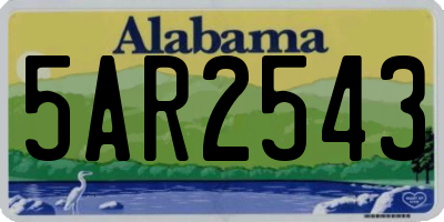 AL license plate 5AR2543