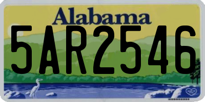 AL license plate 5AR2546