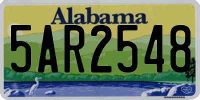 AL license plate 5AR2548