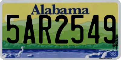 AL license plate 5AR2549