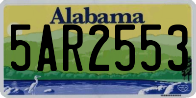 AL license plate 5AR2553