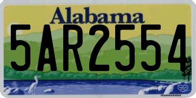 AL license plate 5AR2554