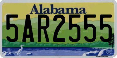 AL license plate 5AR2555