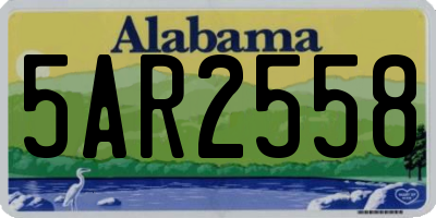 AL license plate 5AR2558