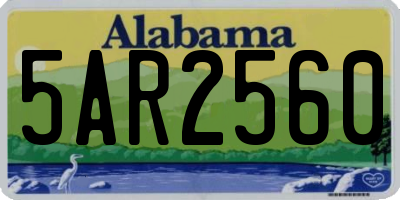 AL license plate 5AR2560