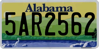 AL license plate 5AR2562