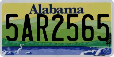 AL license plate 5AR2565