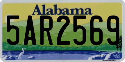 AL license plate 5AR2569