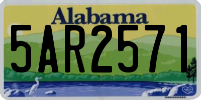 AL license plate 5AR2571