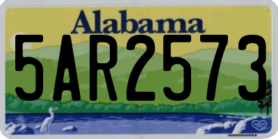 AL license plate 5AR2573