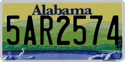 AL license plate 5AR2574