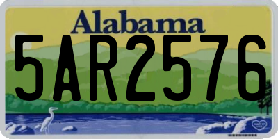 AL license plate 5AR2576