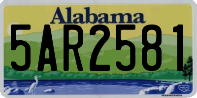AL license plate 5AR2581