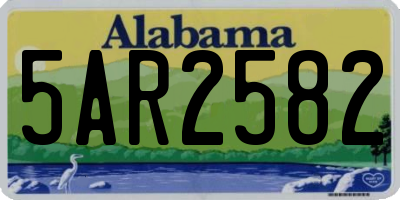AL license plate 5AR2582
