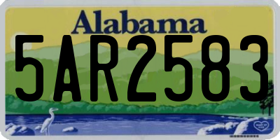 AL license plate 5AR2583