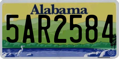 AL license plate 5AR2584
