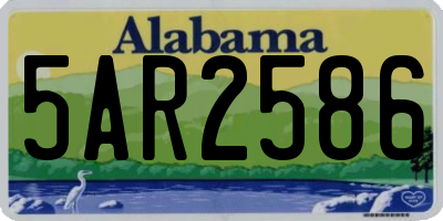 AL license plate 5AR2586