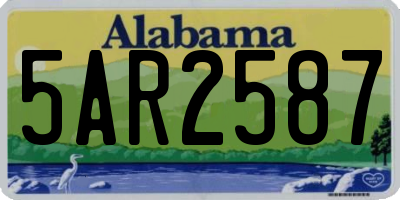 AL license plate 5AR2587