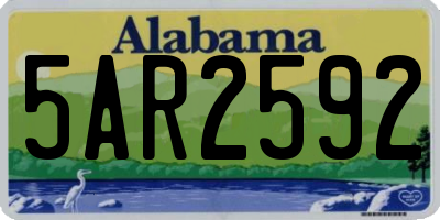 AL license plate 5AR2592