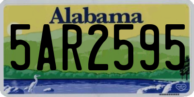AL license plate 5AR2595
