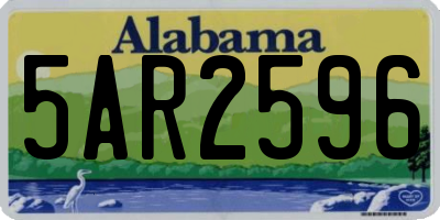AL license plate 5AR2596