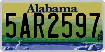 AL license plate 5AR2597