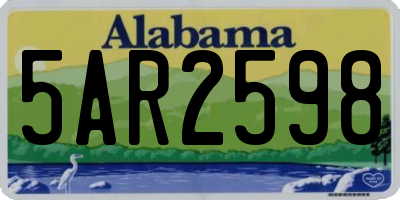 AL license plate 5AR2598