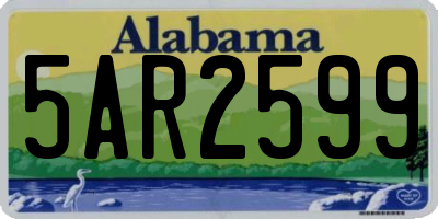 AL license plate 5AR2599