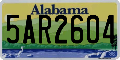 AL license plate 5AR2604